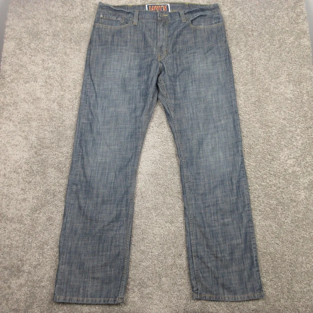 Vintage Levis Jeans Mens 38x32 Blue 514 Slim‎ Straight Cotton Denim Pants Y2K